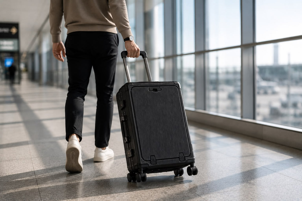 Valise Cabine Noir Polycarboneta | Cabino