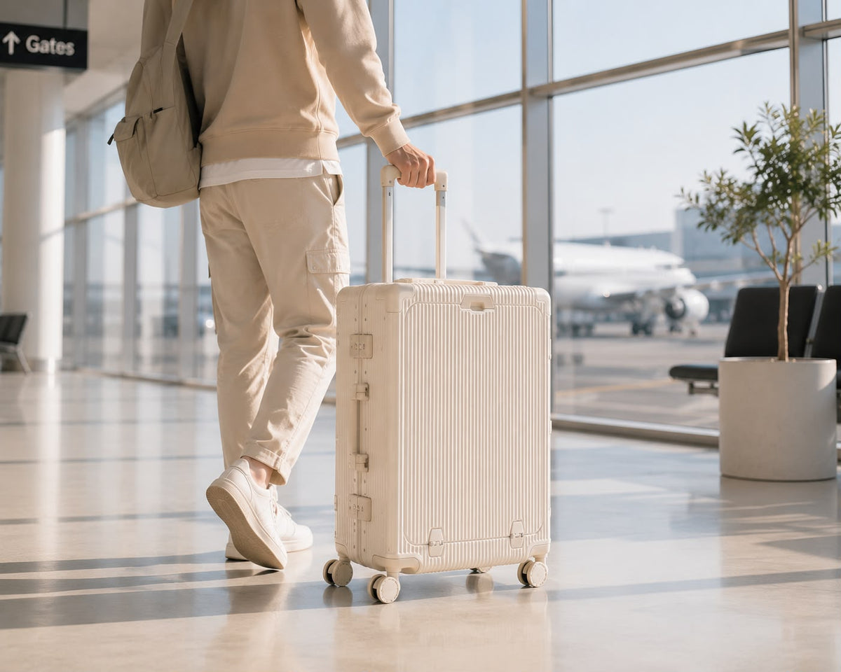 Valise Cabine Beige Polycarboneta | Cabino