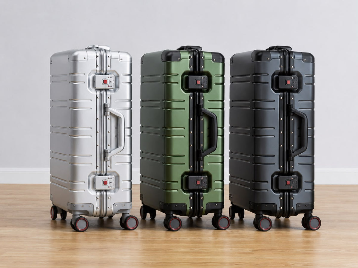 Valise Cabine Noir Aluminium | Cabino