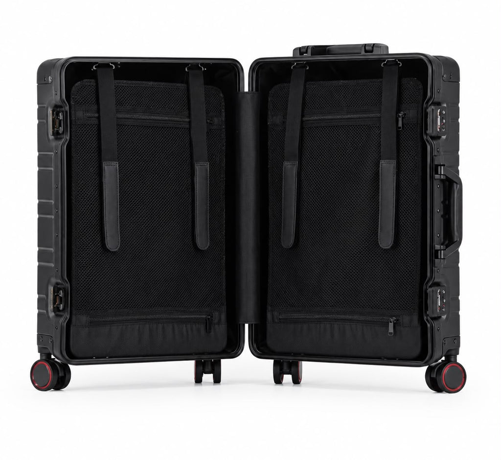 Valise Cabine Noir Aluminium | Cabino