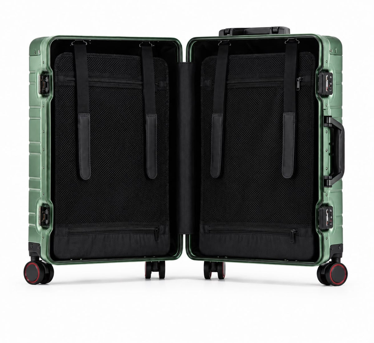 Valise Cabine Vert Aluminium | Cabino