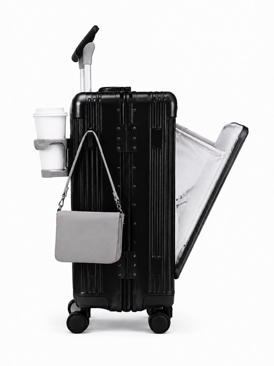 Valise Cabine Noir Polycarboneta | Cabino