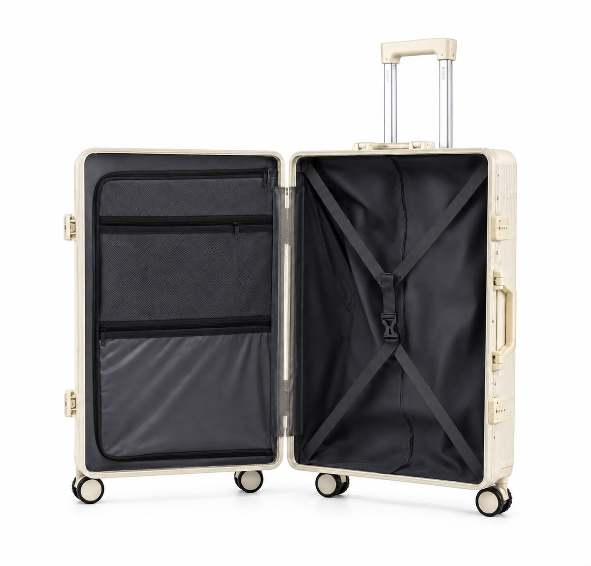 Valise Cabine Beige Polycarboneta | Cabino