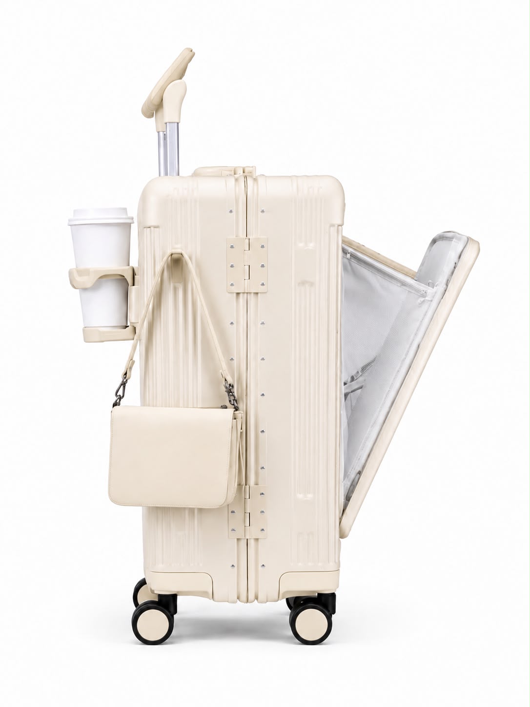 Valise Cabine Beige Polycarboneta | Cabino